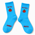 KindaMato blue Not Ripe But Saucy socks mockup