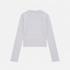 Where Is O Light Grey women's long-sleeve top, back