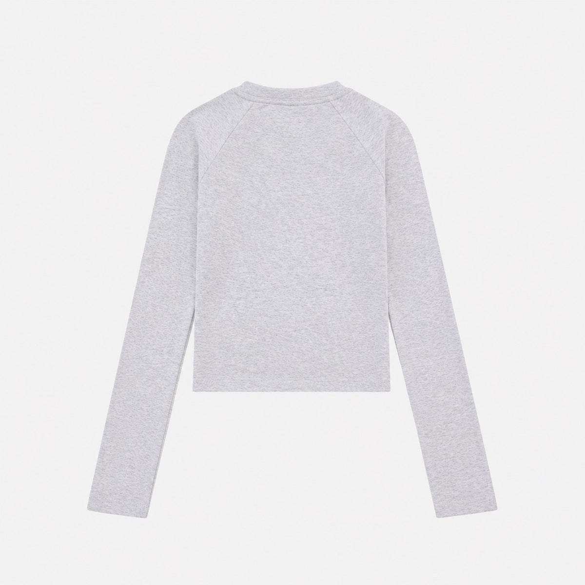 Where Is O Light Grey women's long-sleeve top, back